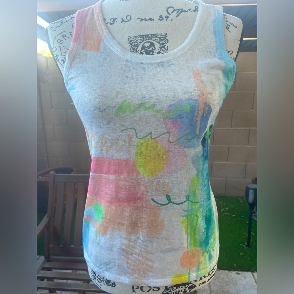 Et' Lois Abstract Artistic Colorful Art Print Lightweight US Made Tank Top SM-MD